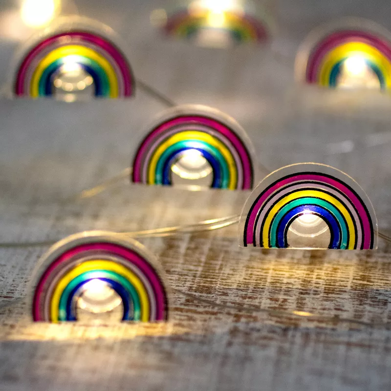 Northlight LED Rainbow Fairy Lights - Warm White - 2.75' Silver Wire - 10ct