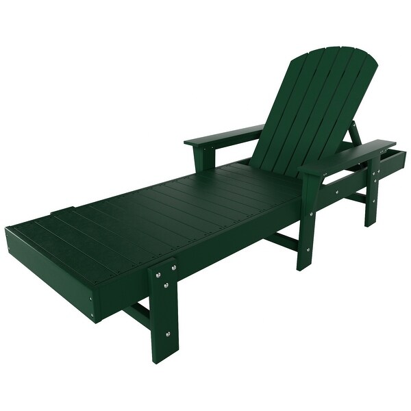 Polytrends Altura Poly EcoFriendly All Weather Reclining Chaise Lounge with Arms