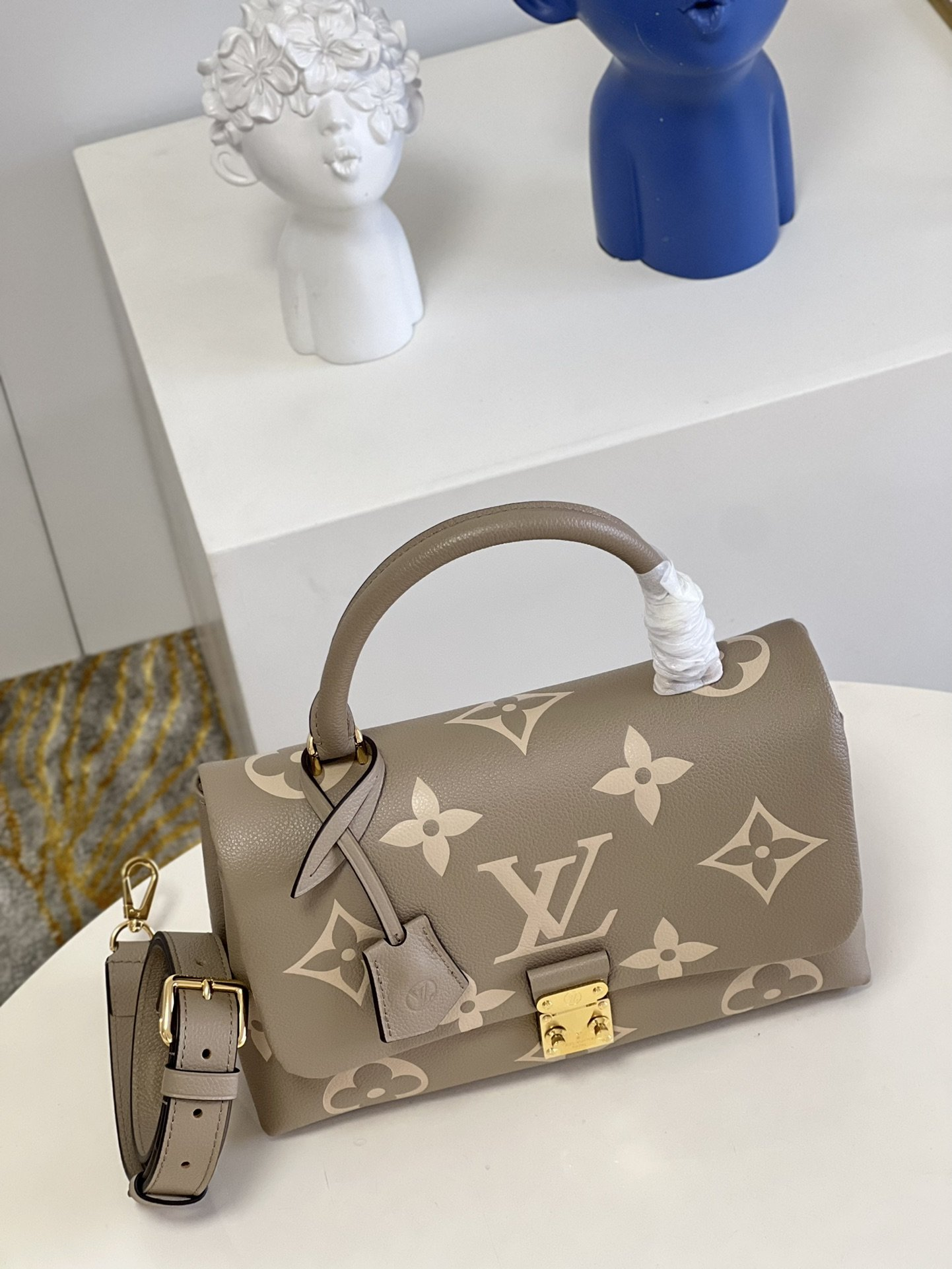 Louis Vuitton Madeleine MM Bicolor Monogram Empreinte Leather 30cm M46041- Women’s Handbags