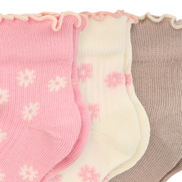 Topomini Pure Collection 3 Paar Baby Kurzsocken mit Rolllsaum