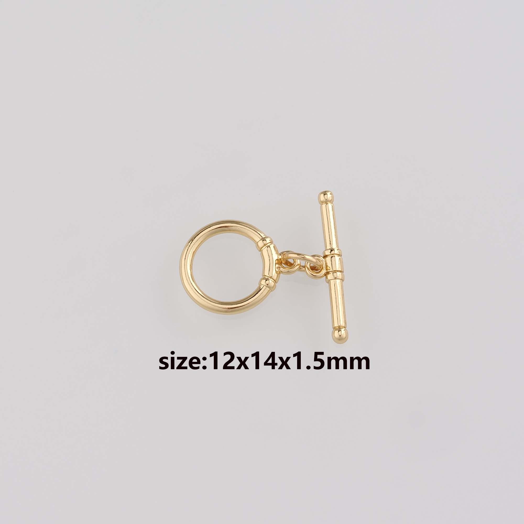 18K Gold Filled Round OT Clasp,OT Toggle Buckle Bracelet Necklace for DIY Jewelry Finding Necklace Bracelet