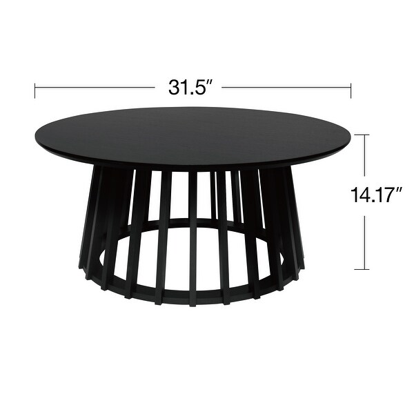 Round Coffee Table Set of 2 Grille Molding