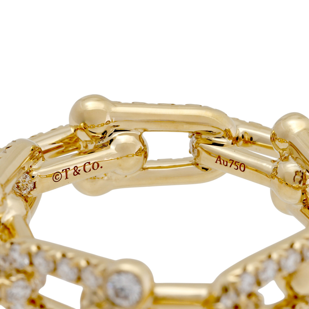 Tiffany & Co. Hardware Ring 18K Yellow Gold Diamond 72670140