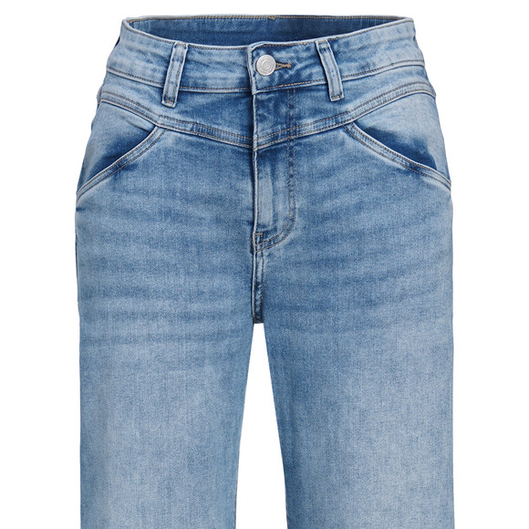 Gina Benotti Damen Wide-Leg-Jeans mit Used-Waschung