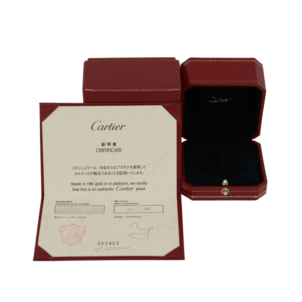 Cartier Mayon Pantale Ring 18K White Gold & Ceramic Diamond B4096400