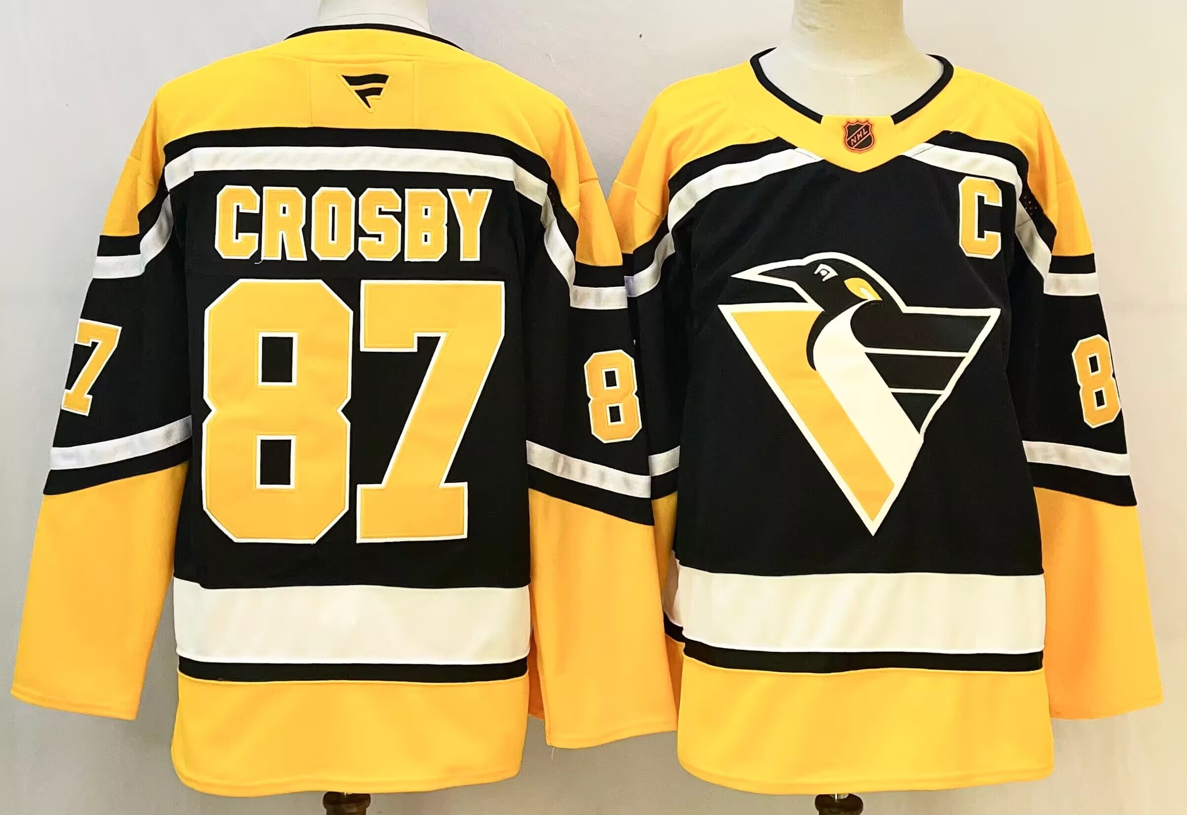 Men's Pittsburgh Penguins Sidney Crosby #87 Fanatics Black Breakaway Player Jersey