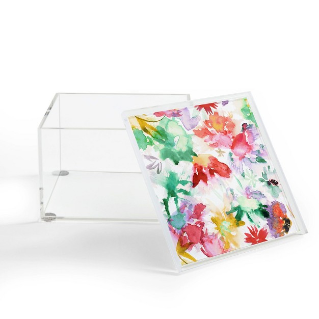Ninola Design Spring Memories Floral Painting Acrylic Box Deny Designs