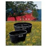 Rubbermaid FG424500BLA Livestock Water Tank – 150-Gallon, Heavy-Duty Plastic, Black