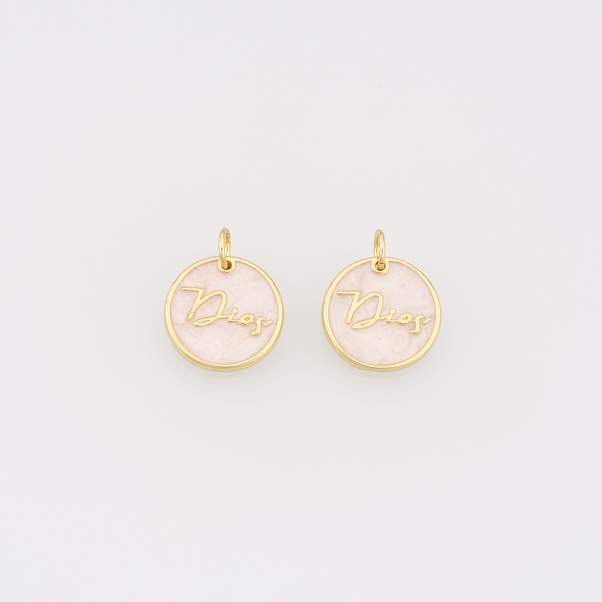 18K Gold Filled Dios Pendant,Enamel Dios Earrings Necklace for DIY Jewelry Making Supply