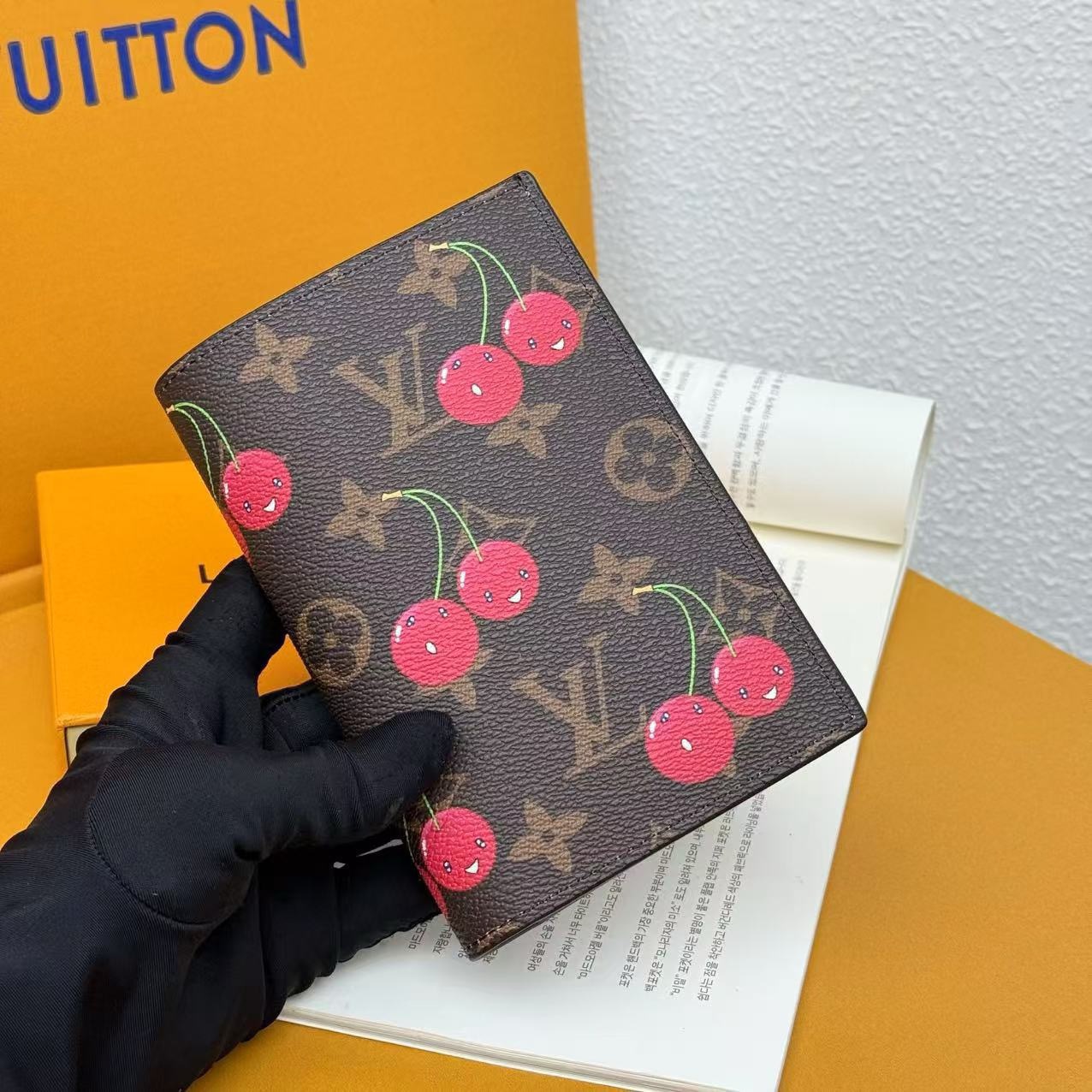 LV Cherry Passport Cover - cnluxepick