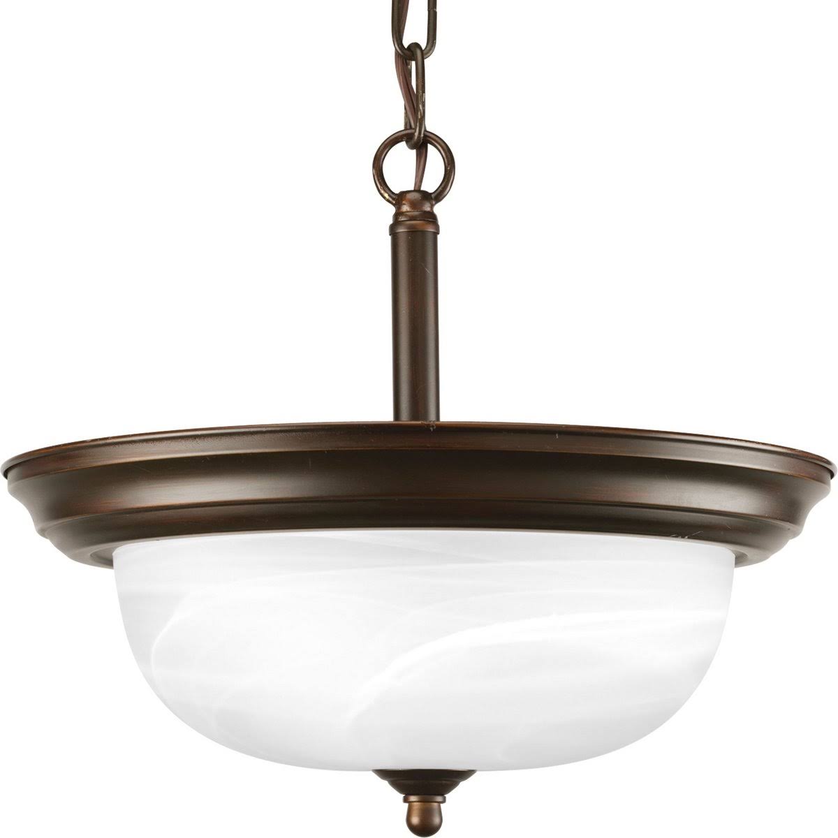 Progress Lighting 2-Light Brushed Nickel Semi-Flush Mount P3927-09
