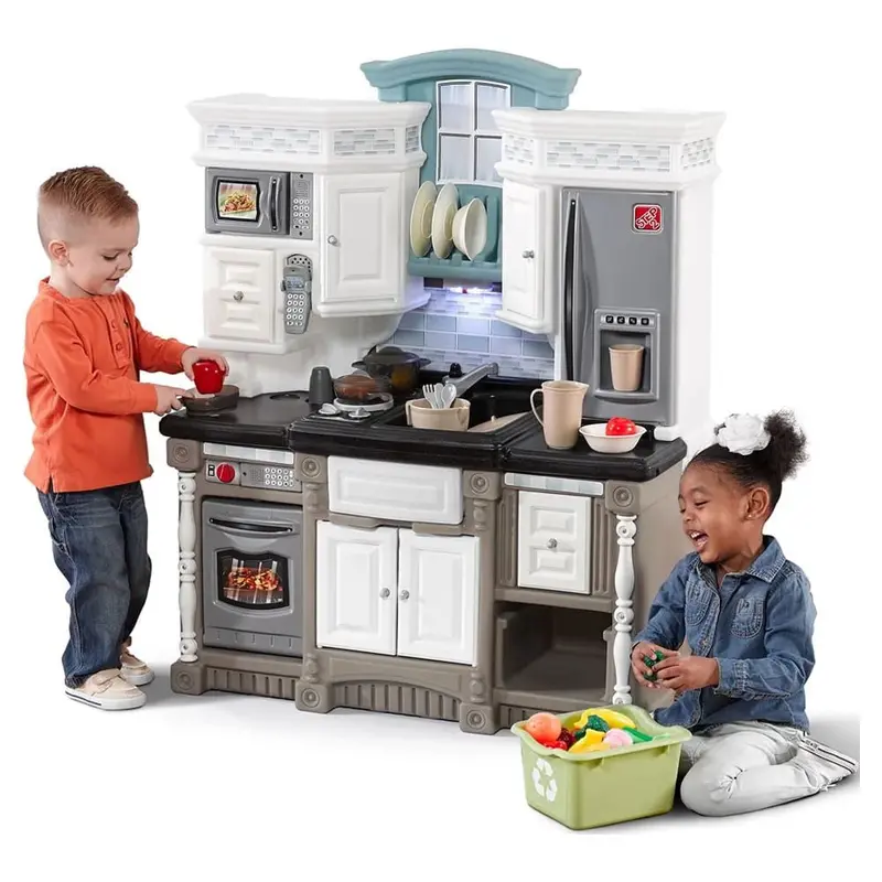 Step2 Lifestyle Dream Kitchen Playset – Interactive Toddler Pretend Play Center with Electronic Sounds and Accessories
