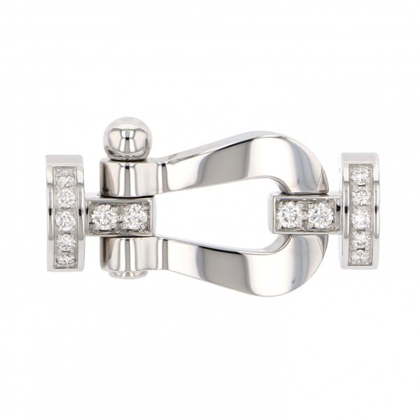 FRED Force 10 Lm Half Pave Accessory 18K White Gold 0B0026