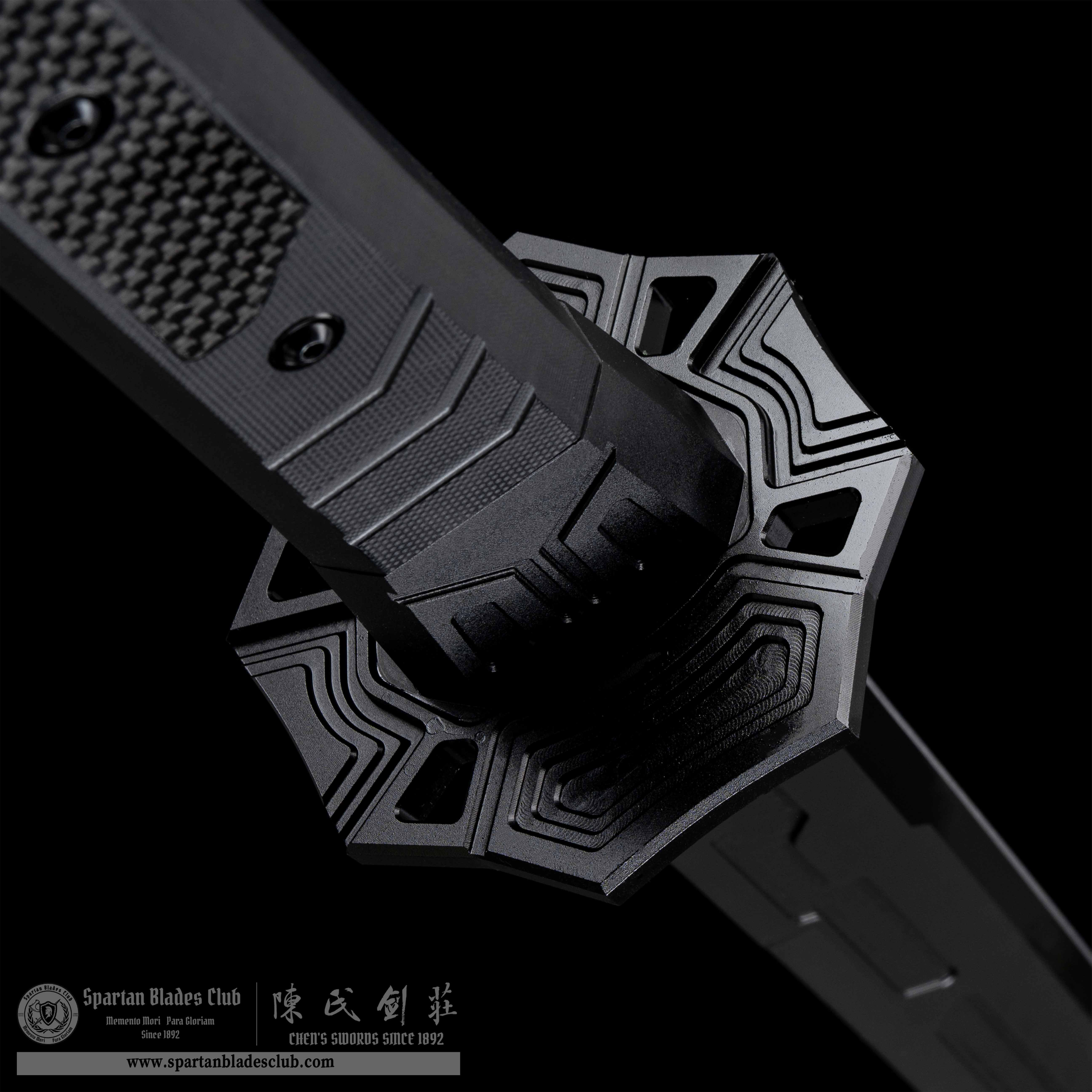 HR01 | Imperial Warden | German 80CrV2 Steel | Two-Tone DLC Gunmetal & Silver | Modern Chinese Imperial Guard Dao (Yanling Saber) | Black | Full Tang | Battle-ready | Spartan Blades Club (陳氏劍莊 CHEN'S SWORDS 1892) - Spartan Blades Club - 陳氏劍莊1892