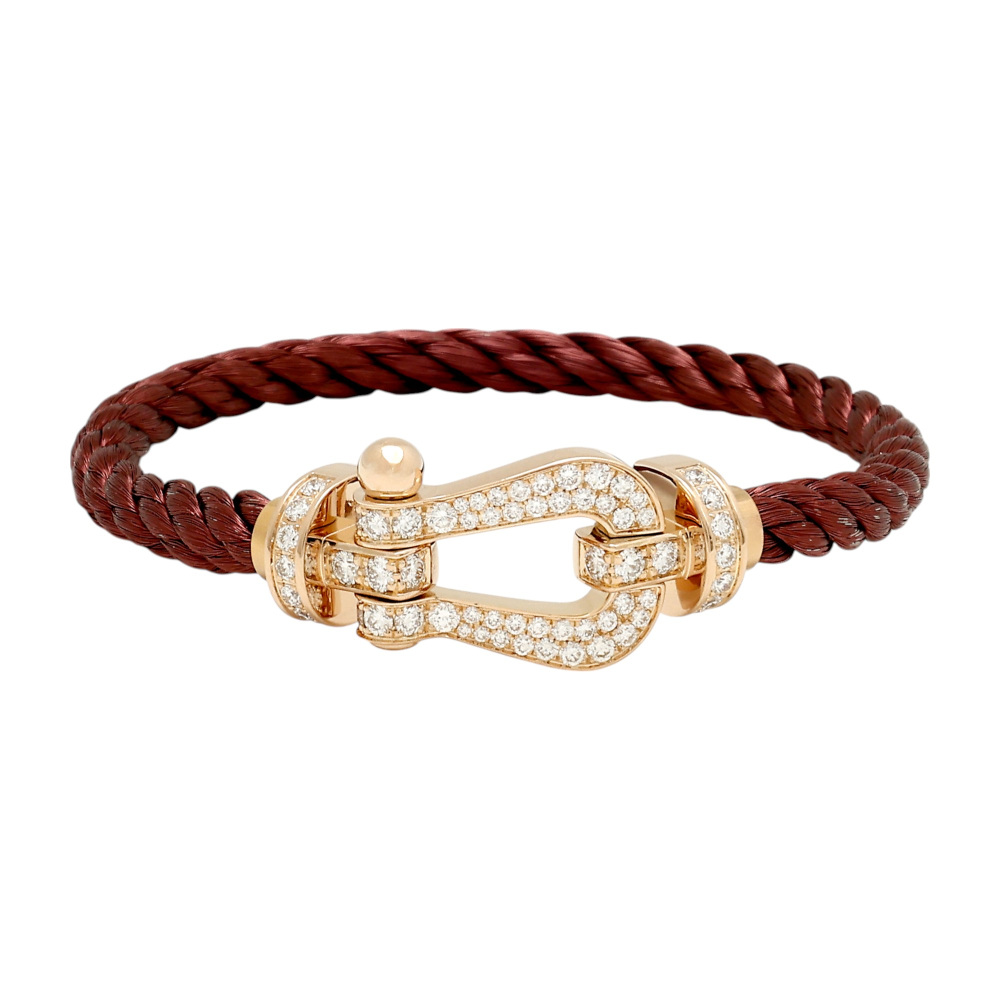FRED Force 10 Lm Full Diamond Bracelet 18K Rose Gold 0B0049-6B1022