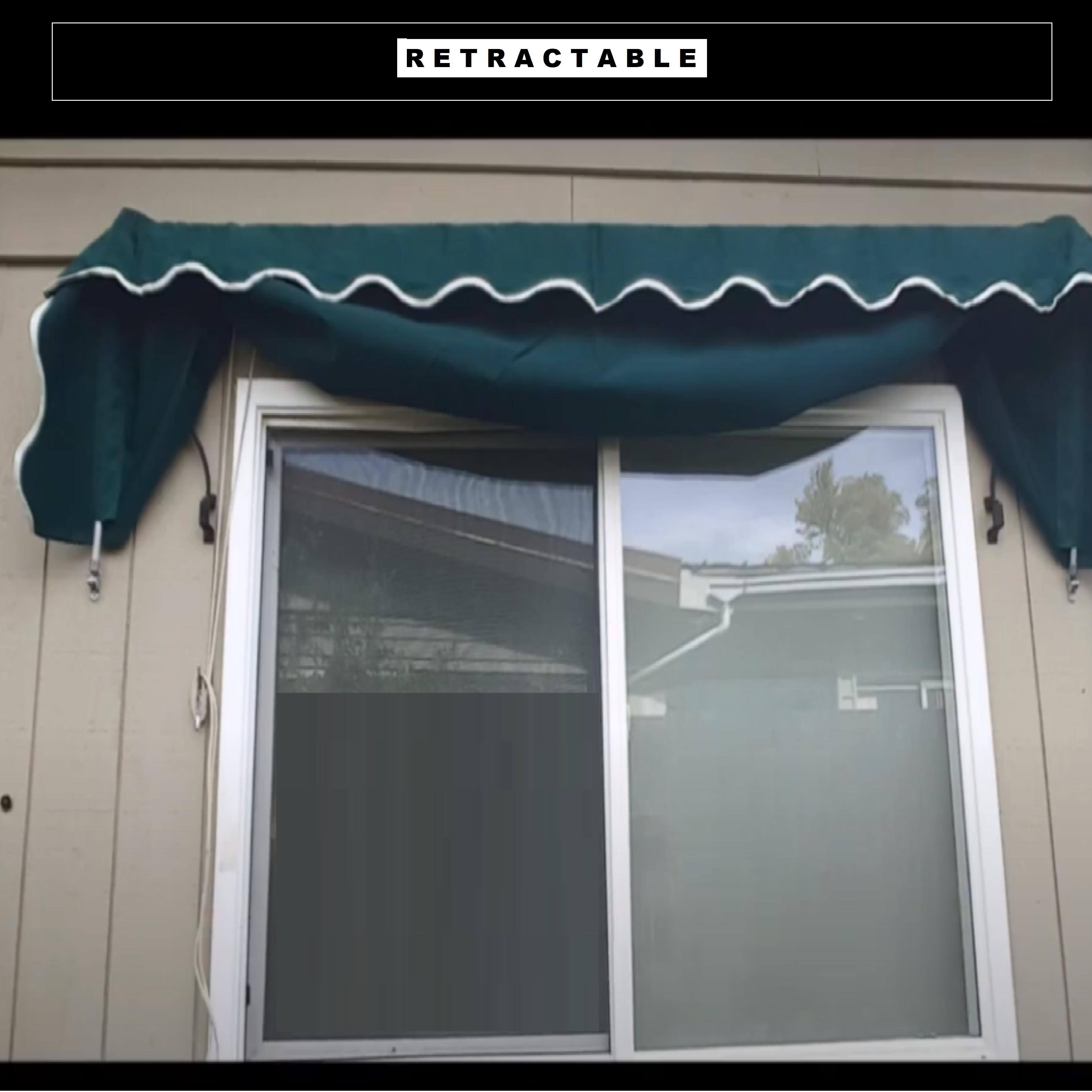 Aleko WAW6X2GREEN39 Window Canopy Awning 6 x 2 Feet Green