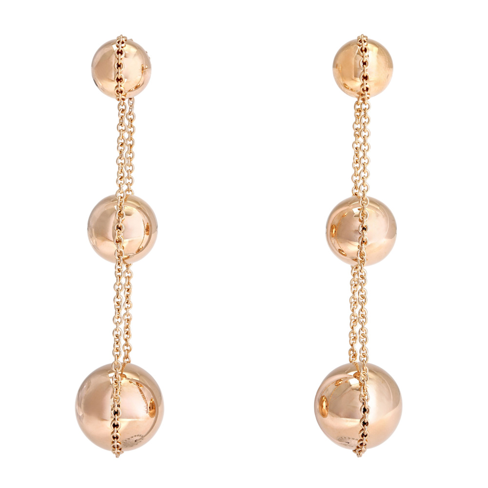 Tiffany & Co. Hardware Triple Drop Earrings 18K Rose Gold 63008990