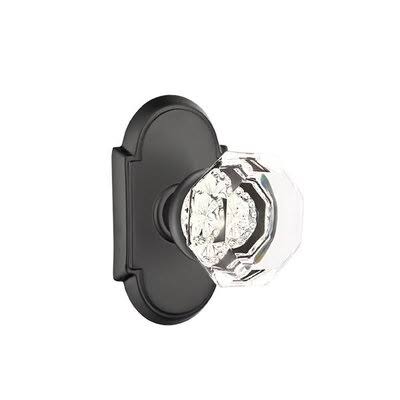 Emtek 8058OTUS19 Double Dummy Old Town Clear Knob with #8 Rose Finish: Flat Black