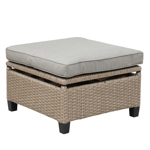 UVProof 4Piece Resin Wicker Patio Sofa Set Daybed Sunbed with Retractable Canopy and Adjustable Table