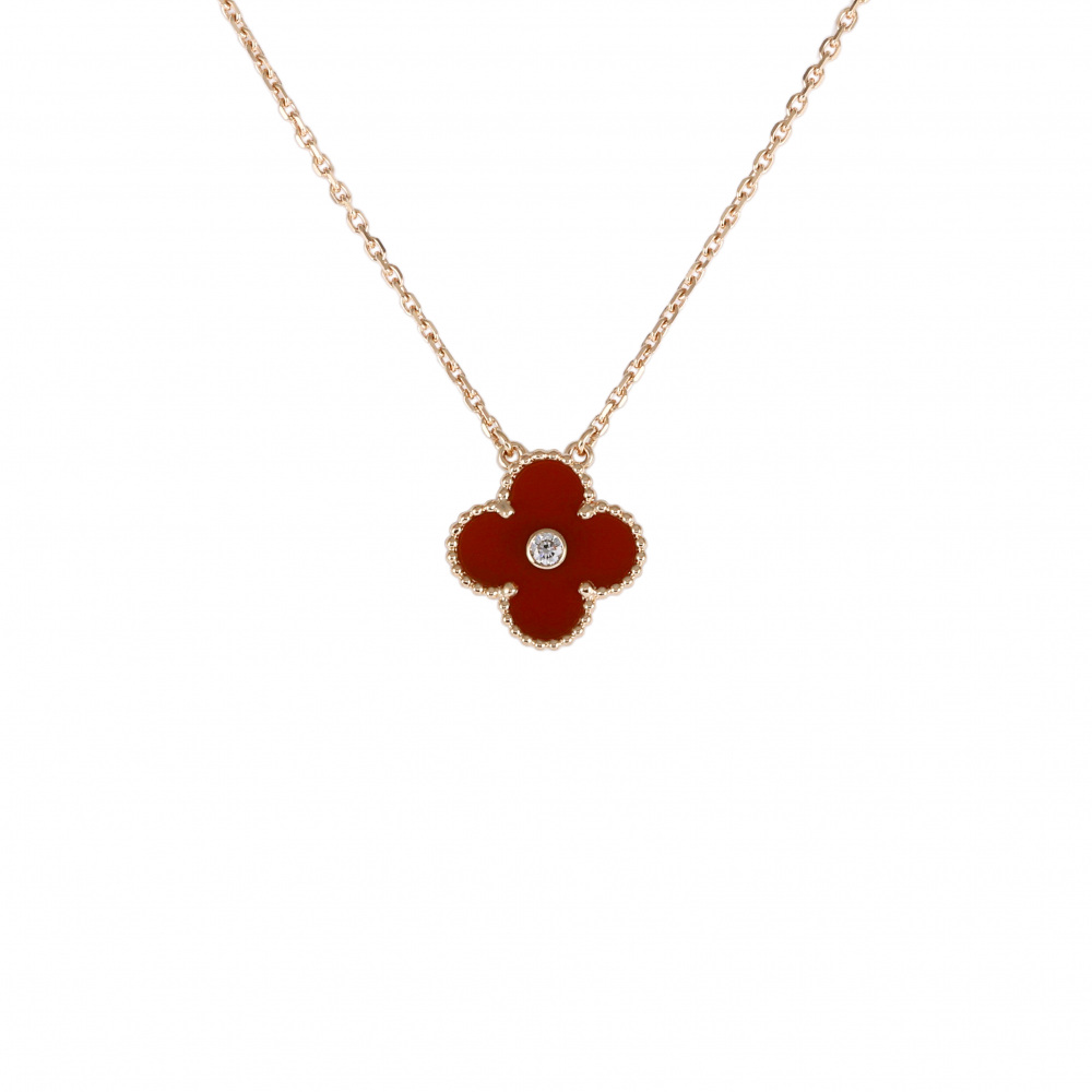 Van Cleef & Arpels Vintage Alhambra 2011 Holiday Limited Necklace 18K Rose Gold