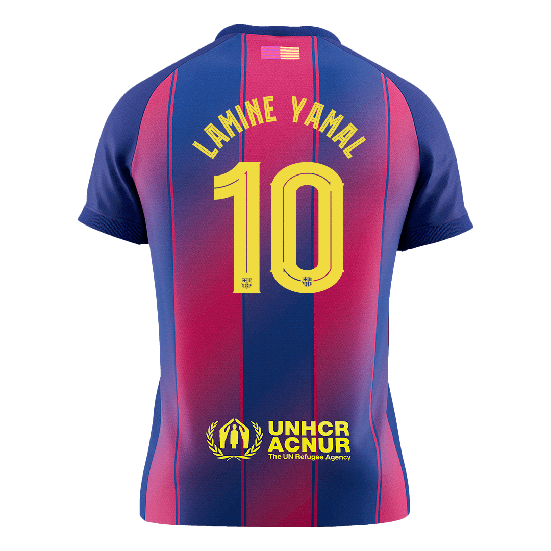 LAMINE YAMAL #10 Barcelona Home Soccer Jersey 2025/26 - UCL