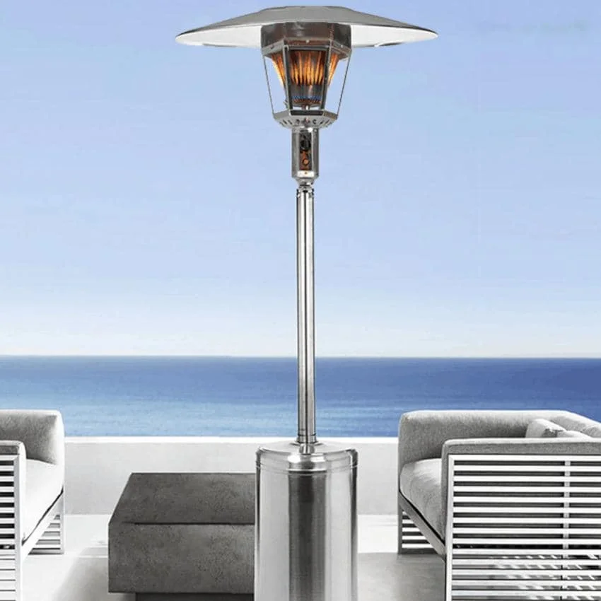 RADtec Allure Series 40,000 BTU Propane Gas Real Flame Heater - Stainless Steel - RF-SS