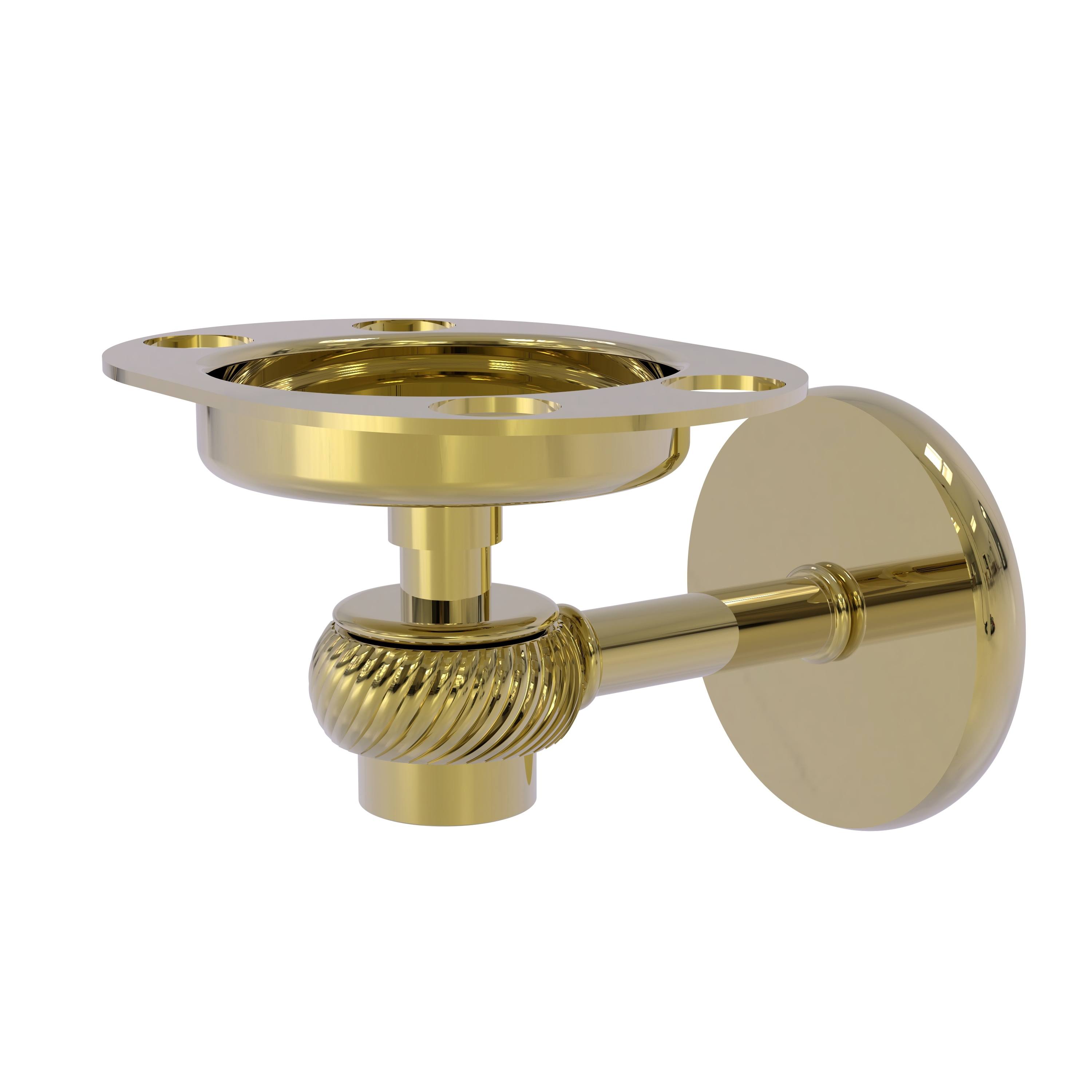 Allied Brass 7126T-BBR Satellite Orbit One Tumbler and Toothbrush Holder with Twisted Accents, Brushed Bronze