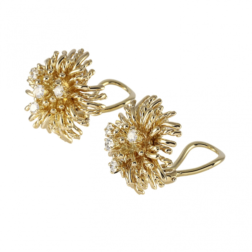 Tiffany & Co. Schlumberger Jean Schlumberger Earrings 18K Yellow Gold Diamond