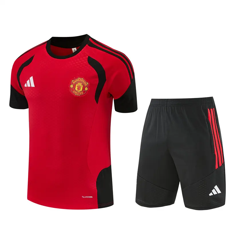 Manchester United Man Utd 26/27 Short Sleeves Training Suit-Red