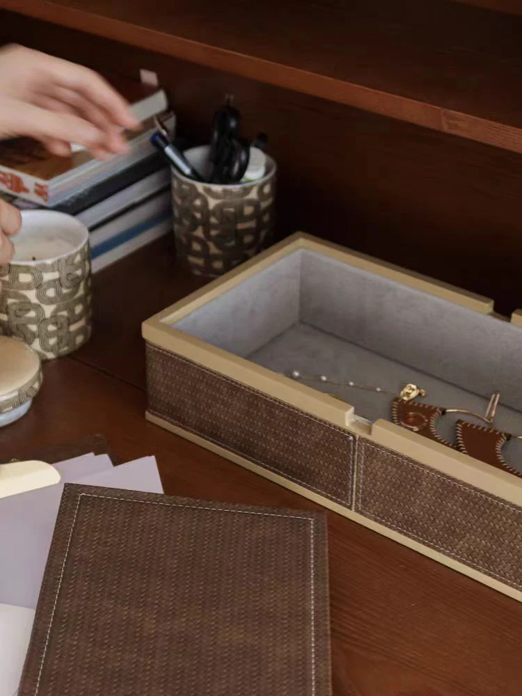 DC046 - Home BV classic hand-woven storage box jewelry box jewelry box model room decoration