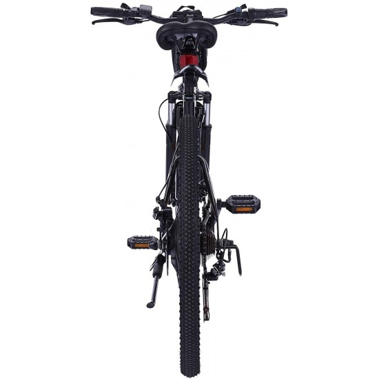 350W Folding E-Bike Adult Electric Mountain Bike 26 Inch Folding Electric Bicycle with Removable 36V/8 Ah Lithium-Ion Battery, Full-Suspension E-MTB, 21 Speed Gear