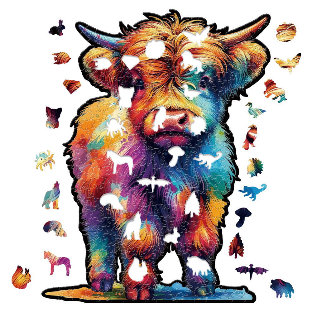 Animal Wooden Puzzle-Lovely Cattle