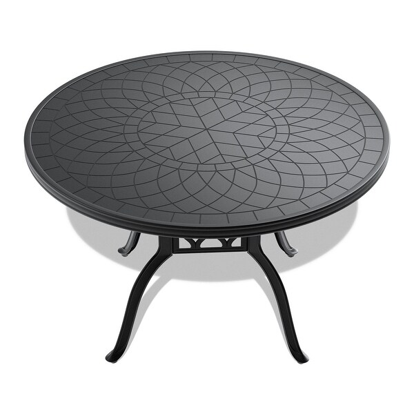 47.24inch Cast Aluminum Patio Dining Round Table