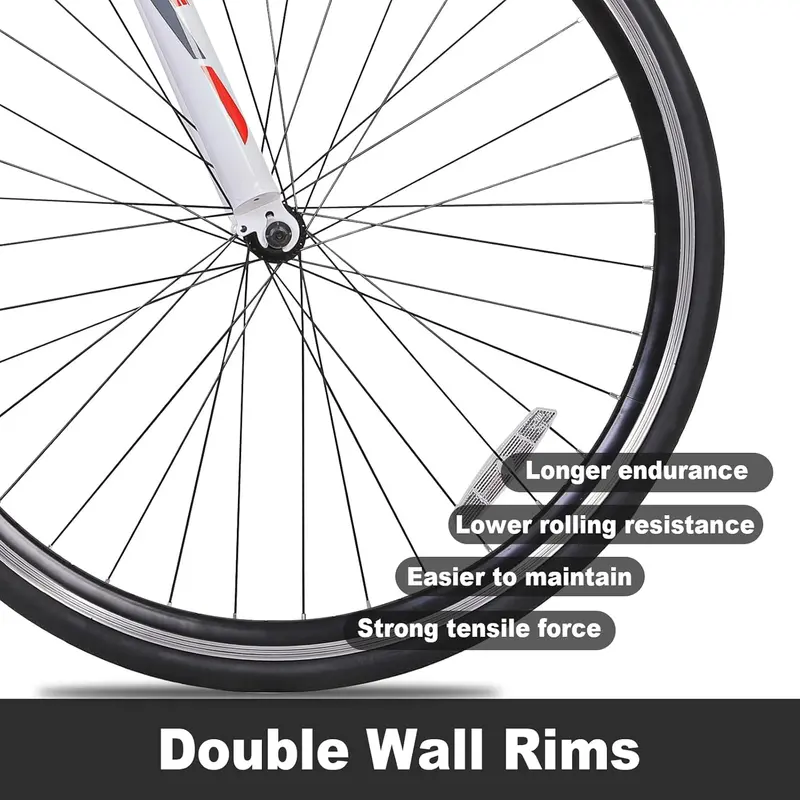 WEIZE 700C Road Bike – 14-Speed Shimano Commuter Bicycle with Drop Bars, Caliper Brakes, Hybrid Steel Frame