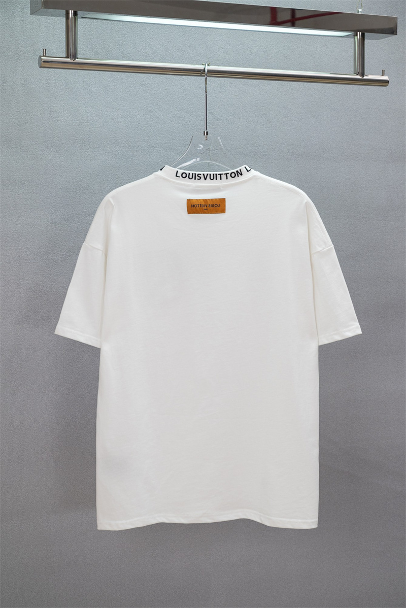 LOUIS VUITTON リブ付きクルーネック ルイヴィトンメンズコピーワークTシャツ 耐久性重視