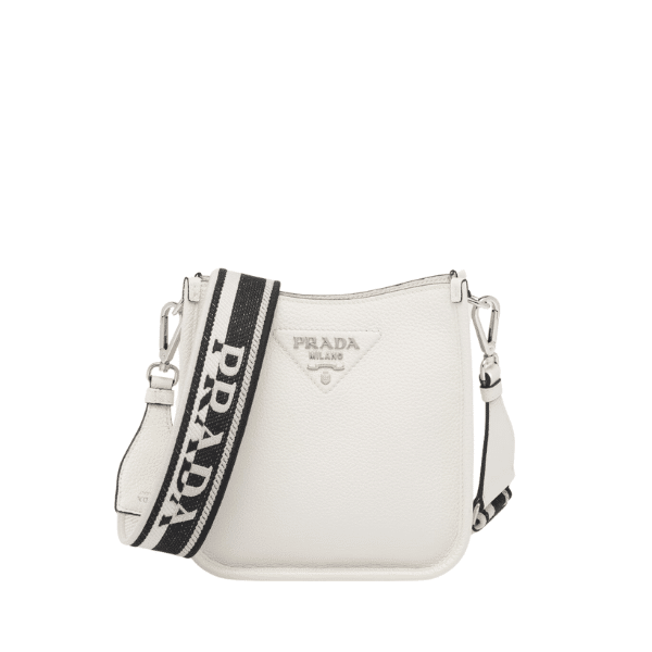 Prada Leather Mini Shoulder Bag White 20Cm