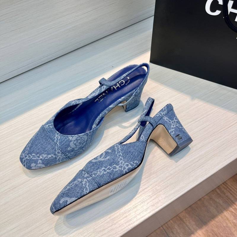 Chanel Denim Cap Toe Pumps