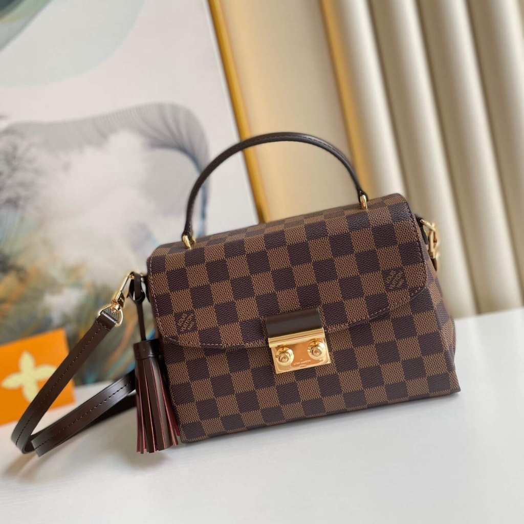 [Premium quality] – Louis Vuitton Croisette Damier Ebene Canvas 24cm N53000