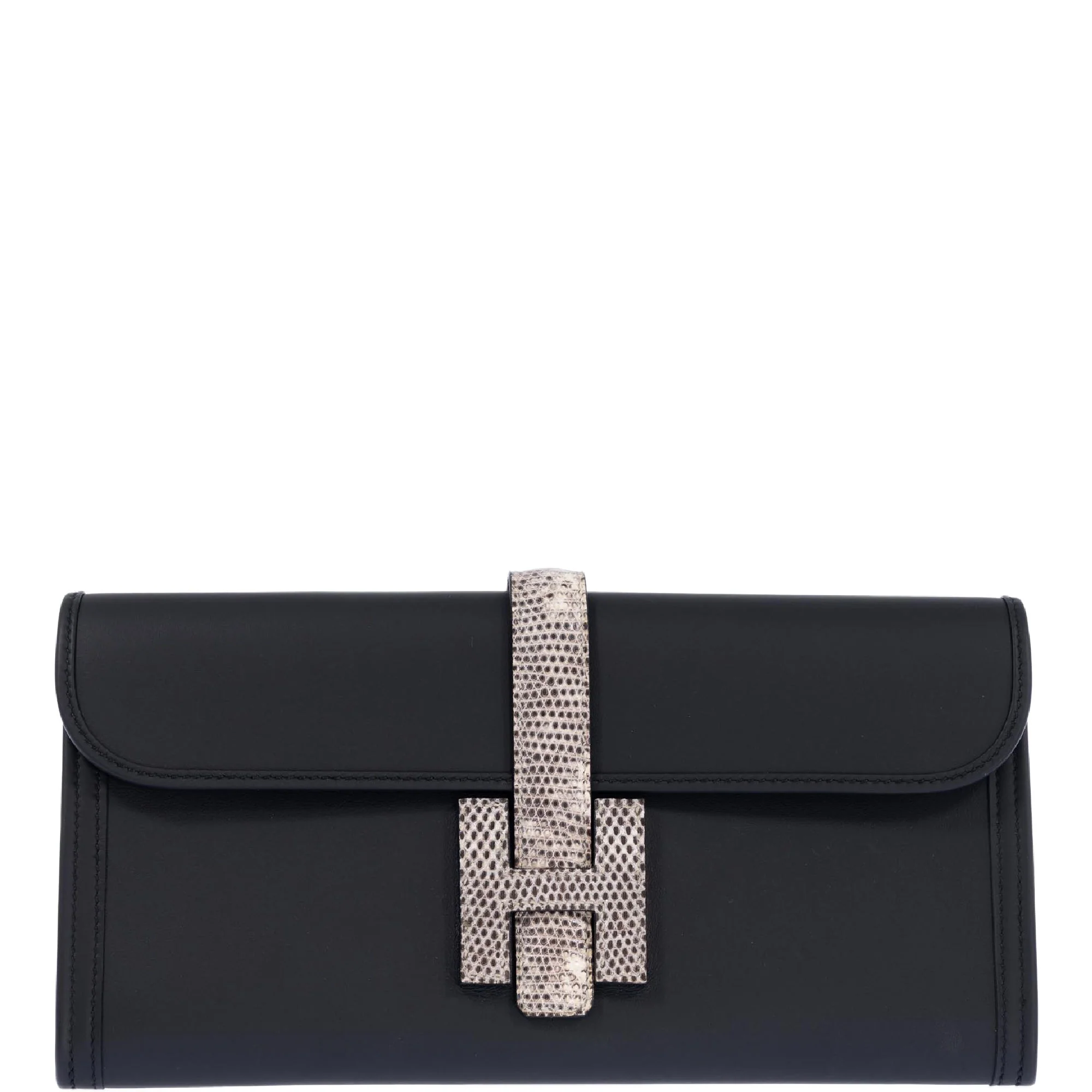 Hermès Jige Élan 29 Touch Noir Swift Ombré Lizard