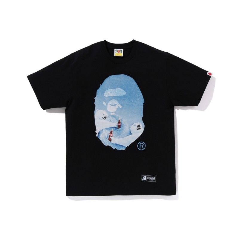 Japanese trendy brand color blocked luminous short sleeved couple loose T-shirt