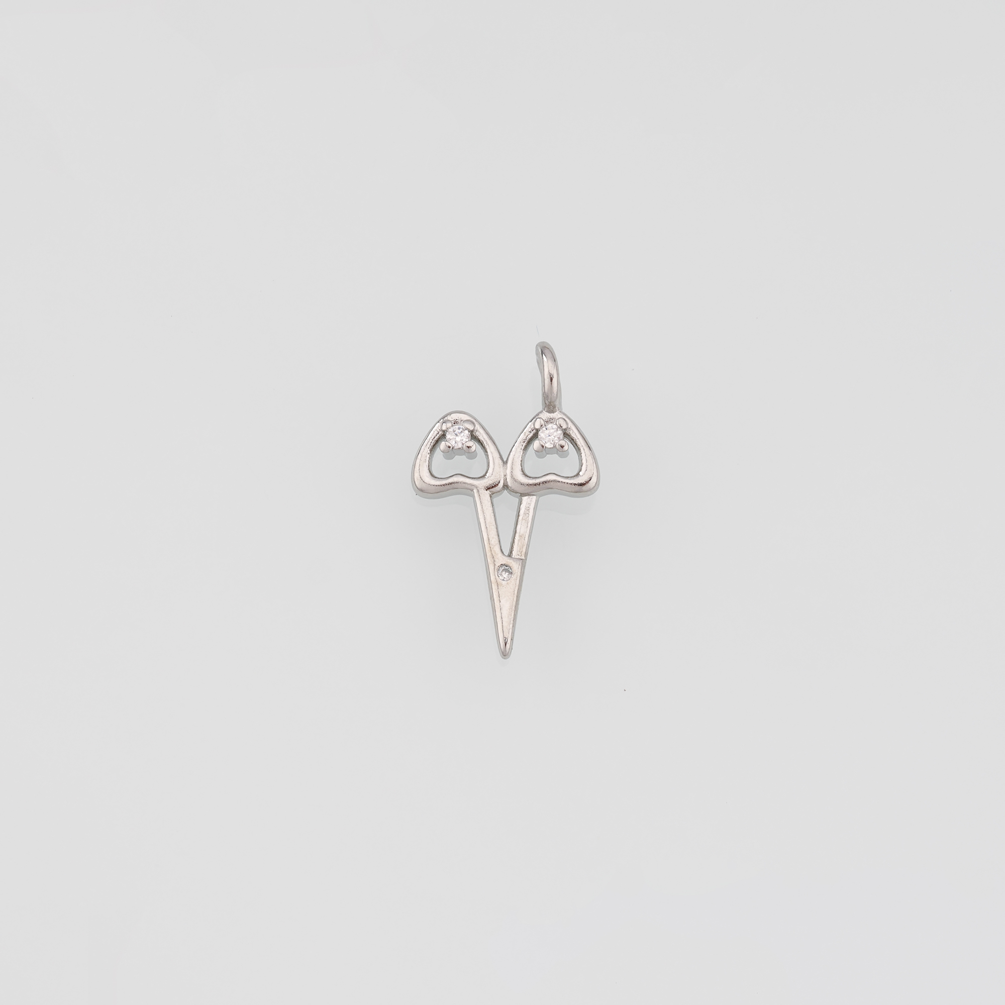 18K Gold Filled Scissors Pendant,CZ Scissors Charm Earrings Necklace for DIY Jewelry Making Supply