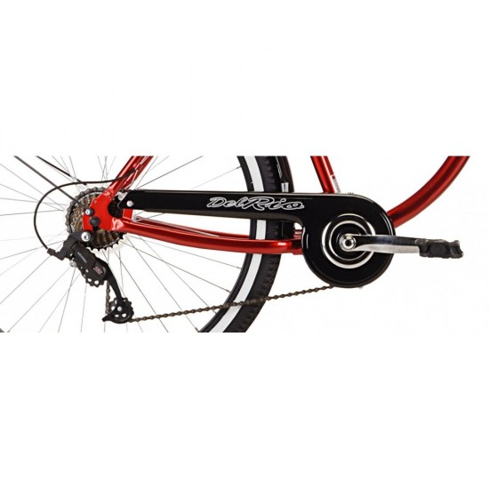 26″ Del Rio Men’s Cruiser Bike, Red