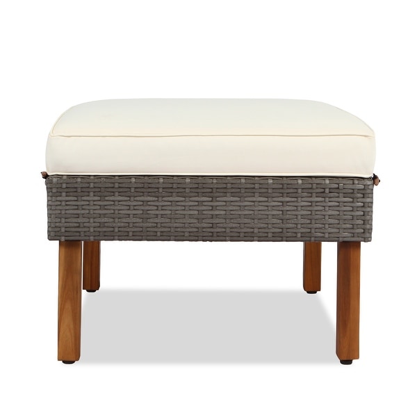 9Piece Patio Rattan Furniture Set,Beige 8