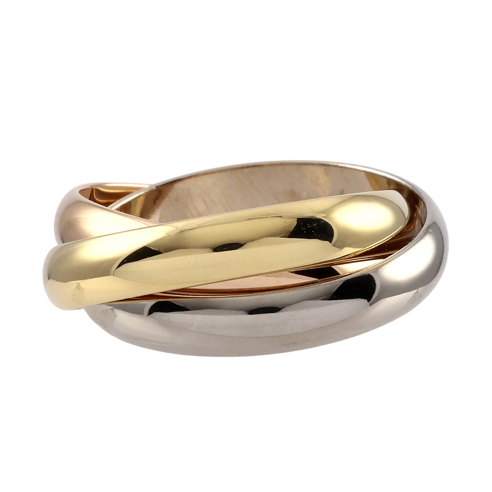 Cartier Trinity Sone Ring Tri-Gold