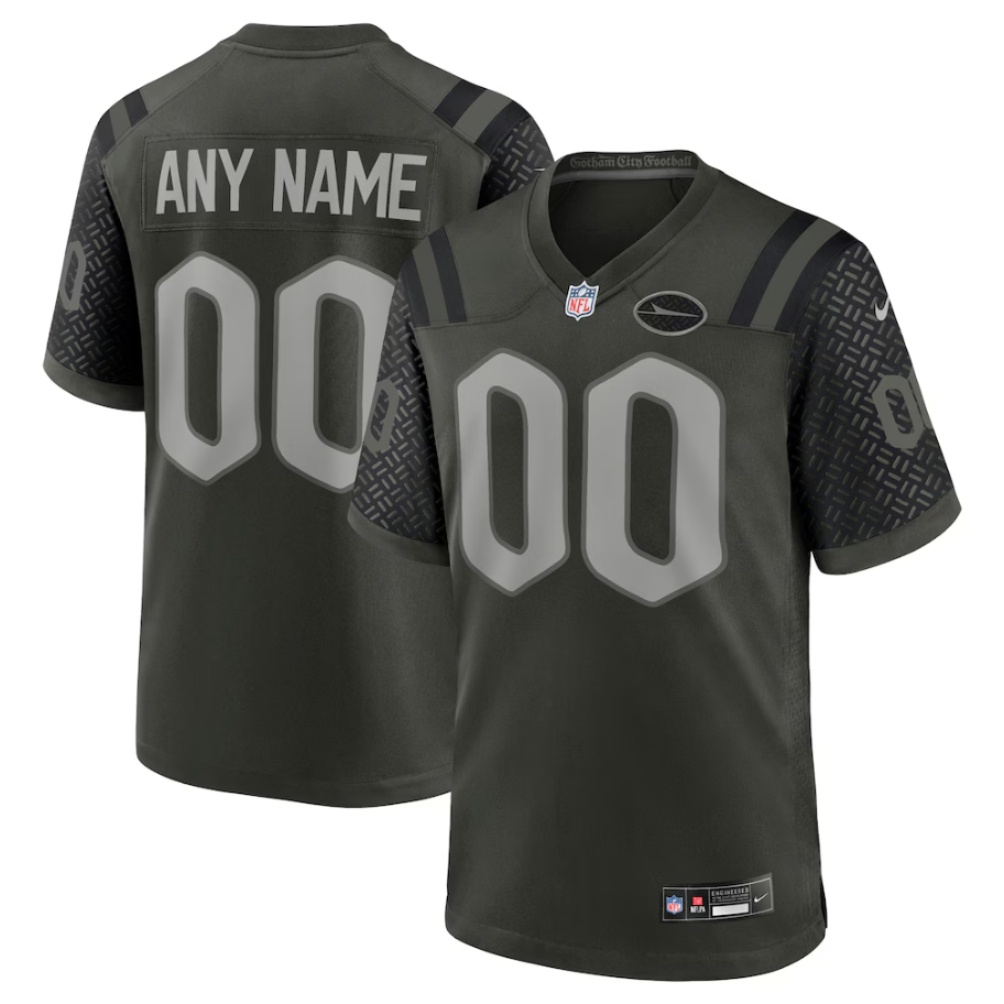 Men's New York Jets Green 2025 Rivalries Collection Custom Game Jersey