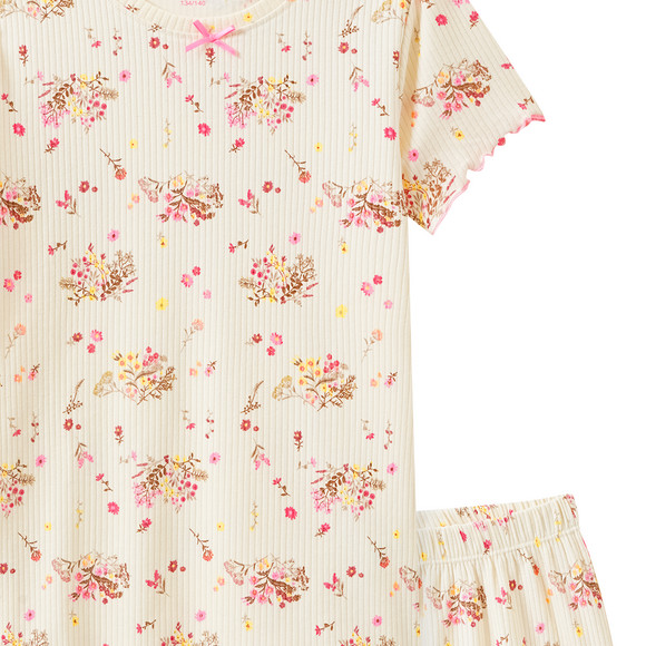 Yigga Mädchen Shorty mit Blumen-Allover