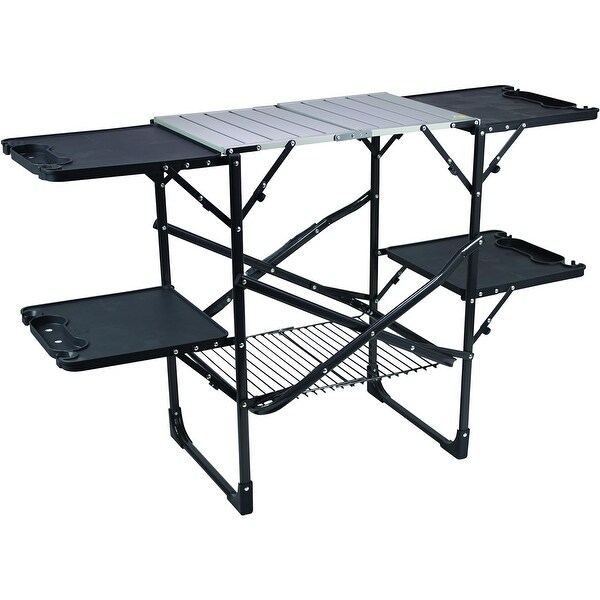 Outdoor SlimFold Cook Station,Portable Camp Kitchen Table