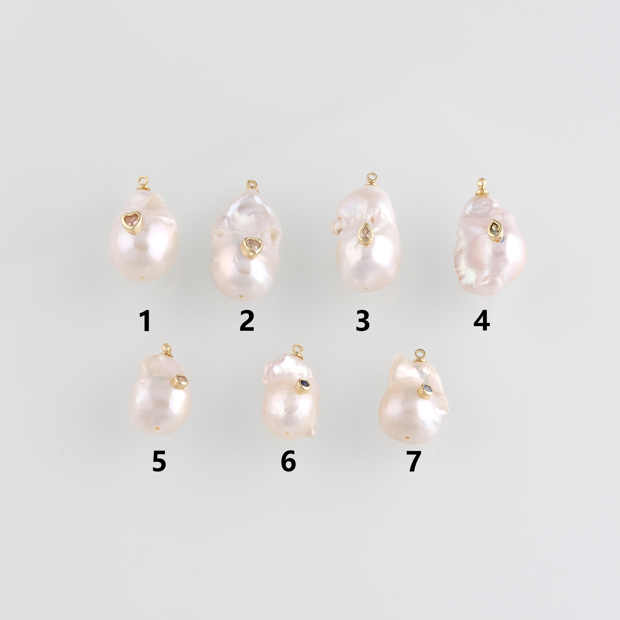 18K Gold Filled Pearl Pendant,Pearl Charm Earrings Necklace for DIY Jewelry Making Supply