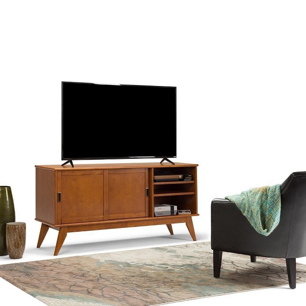 Simplihome Tv Stand Draper Teak Brown