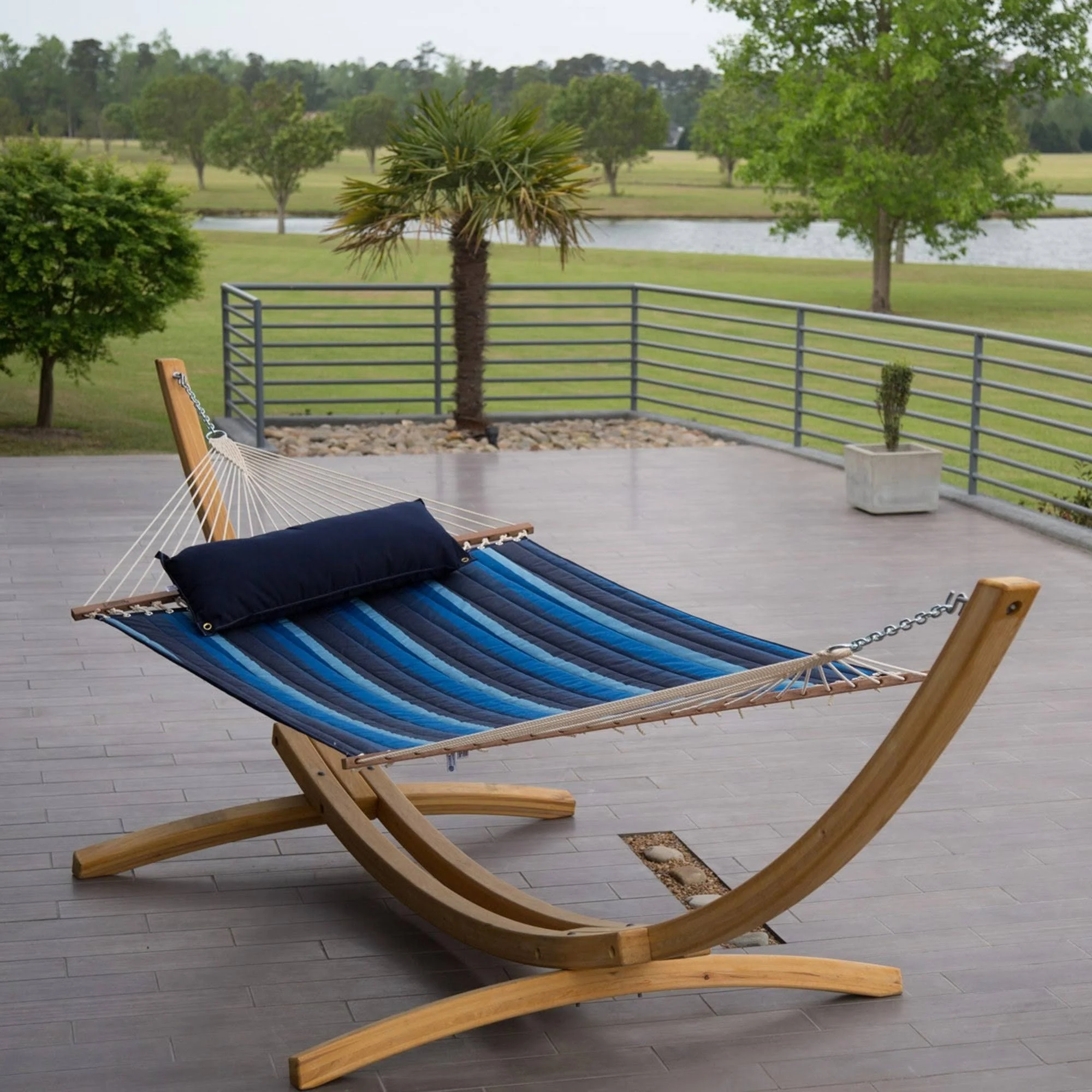 Hatteras Hammocks Large Quilted Hammock - Gateway Indigo